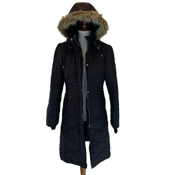 Mossimo Supply Co. Jackets & Blazers - Mossimo long black puffer coat detachable hood sm